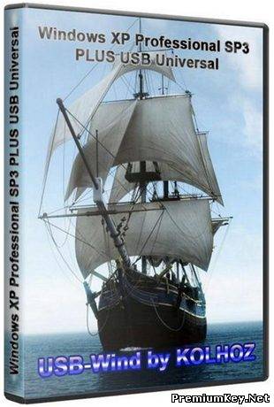 Windows XP Pro SP3 + USB-Wind by KOLHOZ x86 v.2.0 DVD Full Edition (2010/RUS)