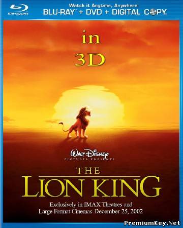 Король Лев 3D / The Lion King 3D (2011/BDrip) Анаглиф Дюбуа