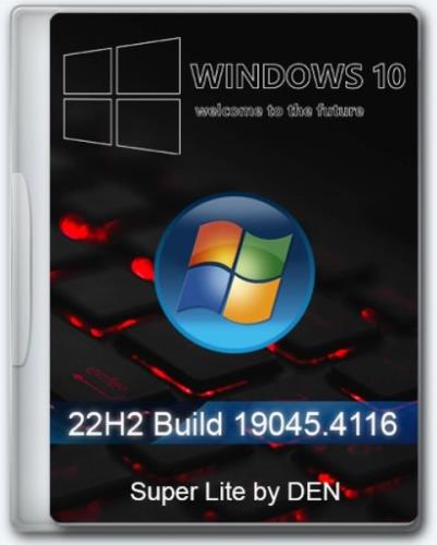 Windows 10 Русская Lite 22H2 Build 19045.4116 by Den (Ru/2024)